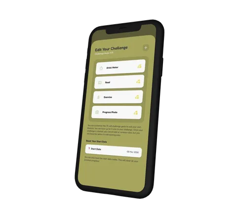 Daily checklist with custom habits